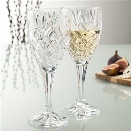 Galway Crystal Renmore (Set of 4) Goblets, Transparent : : Home
