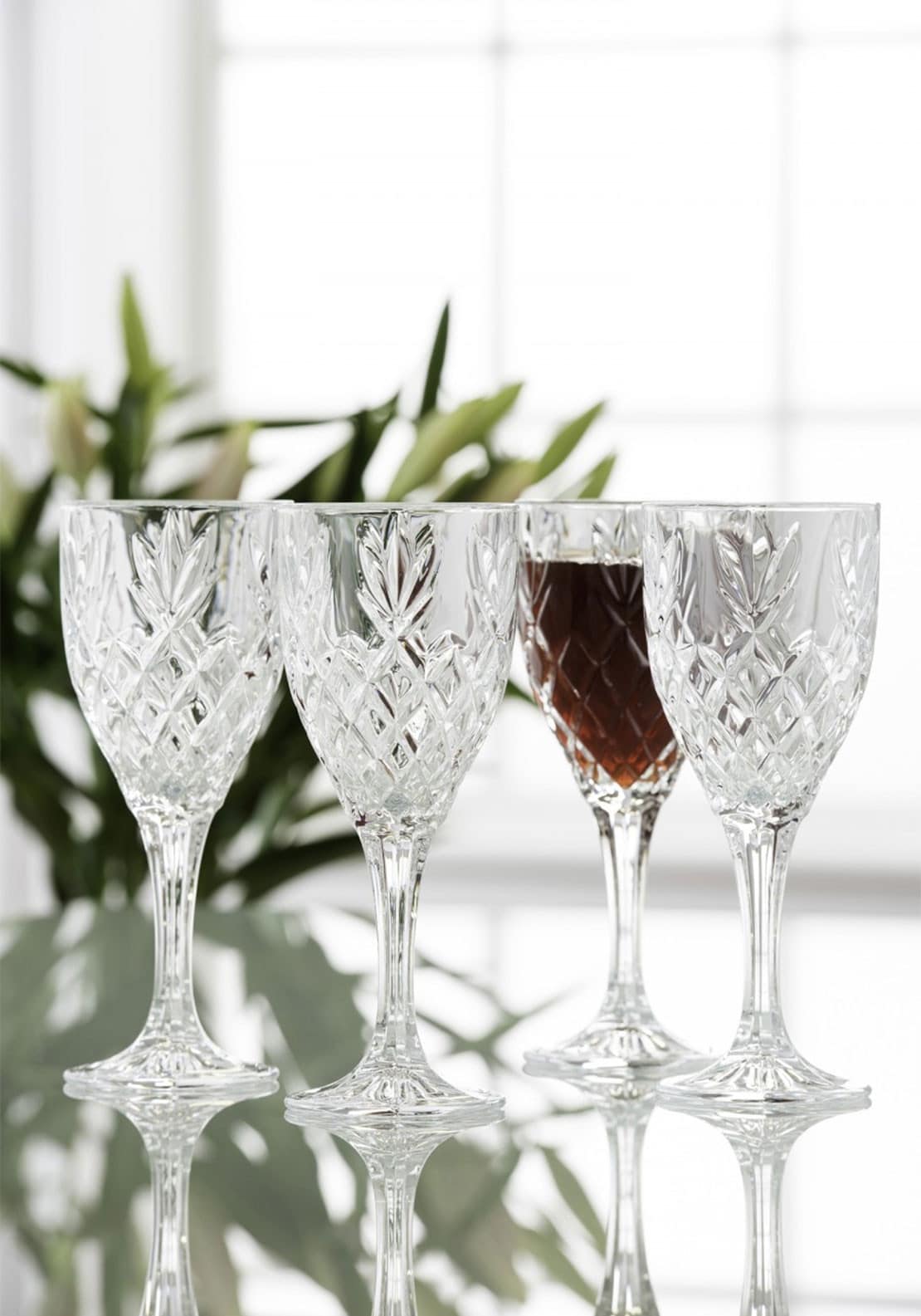 Galway Crystal Renmore Goblet Set of 4 - Ashford Collection