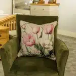 Cushion Velvet Floral Tulips