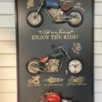Vintage Triple Motorcycle Wall Art