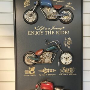 Vintage Triple Motorcycle Wall Art