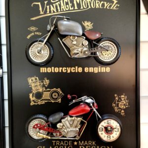 Vintage Motorcycle 2 Bikes Wall Art